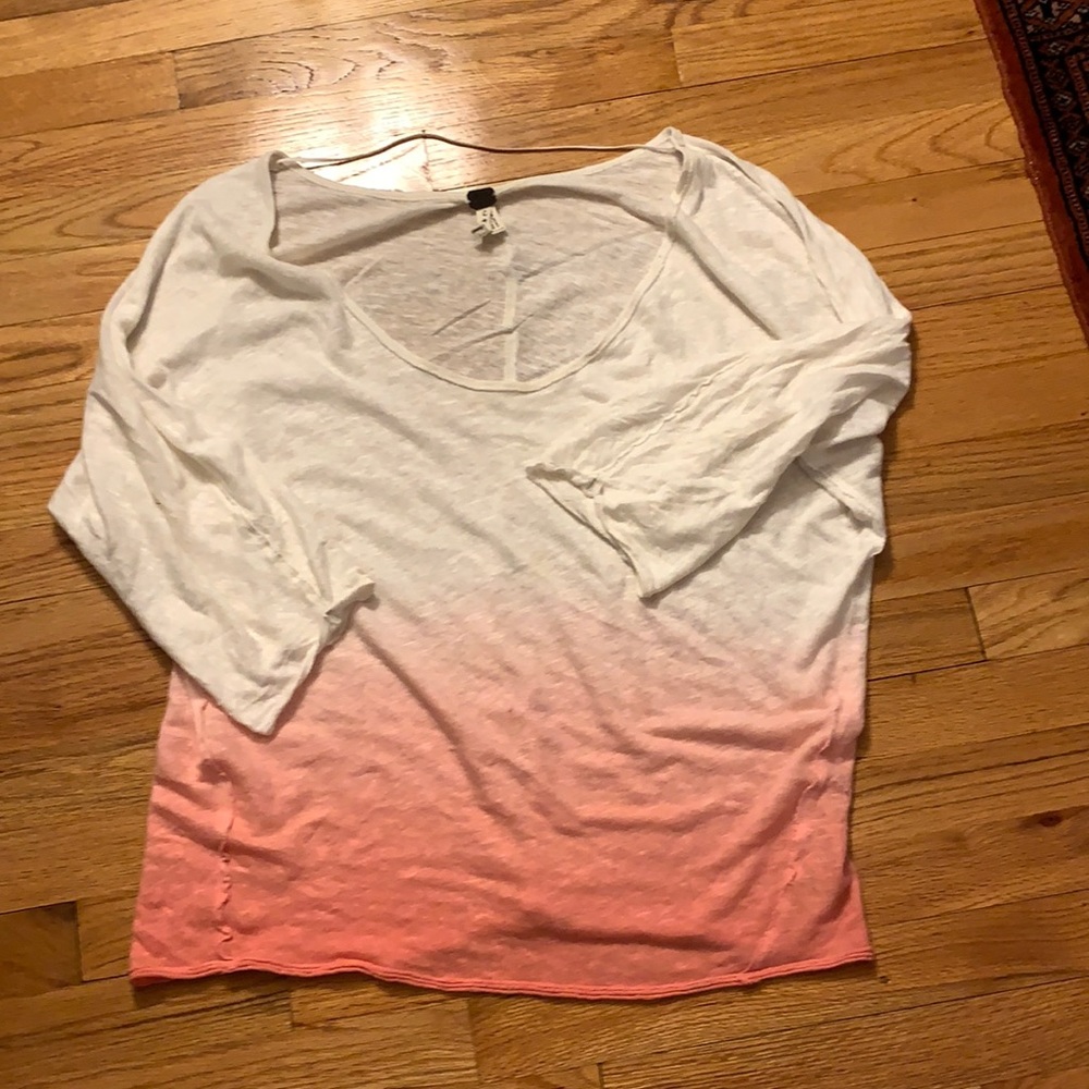 Free People ombré linen and cotton shirt - L